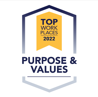 Top Workplaces Purpose & Values badge